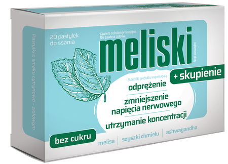 MELISKI+skupienie, pastylki do ssania 5902802707925